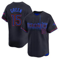 Elroe T.Blue Jays #15 Chad Green Player Black&Blue City Connect Limited Stitched Jerseys