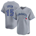 Elroe T.Blue Jays #15 Chad Green Player Gray Home Game Stitched Jerseys