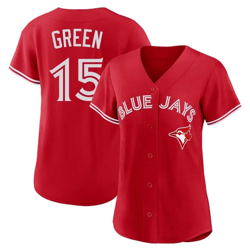 Elroe T.Blue Jays #15 Chad Green Player Red Home Limited Stitched Jerseys