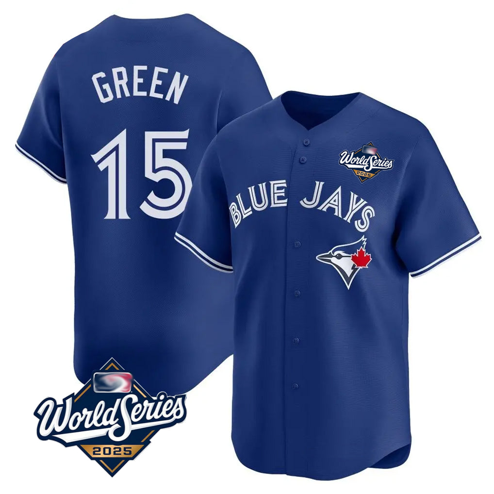 Elroe T.Blue Jays #15 Chad Green Player Royal 2025 World Series Limited Stitched Jerseys