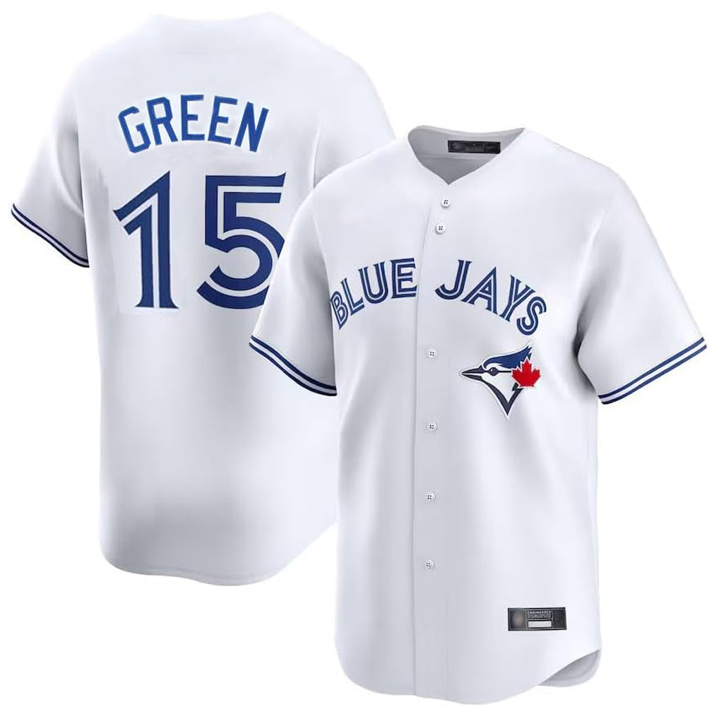Elroe T.Blue Jays #15 Chad Green Player White Home Limited Stitched Jerseys