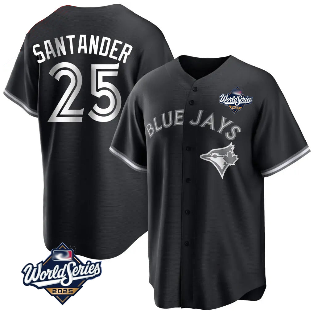 Elroe T.Blue Jays #25 Anthony Santander Player Black 2025 World Series City Connect Limited Stitched Jerseys