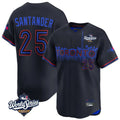 Elroe T.Blue Jays #25 Anthony Santander Player Black&Blue 2025 World Series City Connect Limited Stitched Jerseys