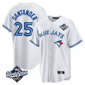 Elroe T.Blue Jays #25 Anthony Santander Player White 2025 World Series Game Stitched Jerseys