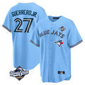 Elroe T.Blue Jays #27 Vladimir Guerrero Jr Player Light Blue 2025 World Series Game Stitched Jersey