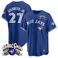 Elroe T.Blue Jays #27 Vladimir Guerrero Jr Player Navy 2025 American League All Stitched Jerseys
