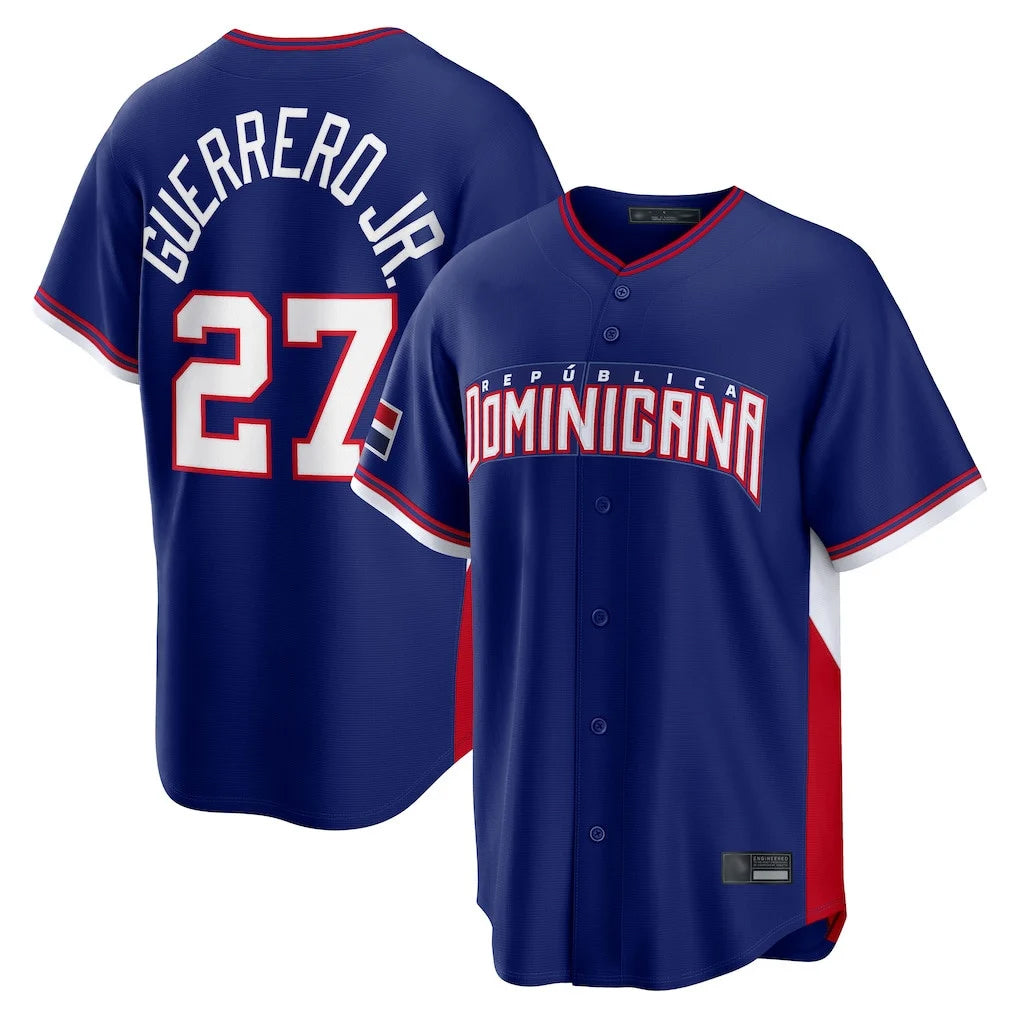 Elroe T.Blue Jays #27 Vladimir Guerrero Jr Player Royal 2026 World Classic Stitched Jerseys