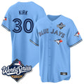 Elroe T.Blue Jays #30 Alejandro Kirk Player Blue 2025 World Series Limited Stitched Jerseys