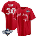 Elroe T.Blue Jays #30 Alejandro Kirk Player Red 2025 World Series Home Limited Stitched Jerseys
