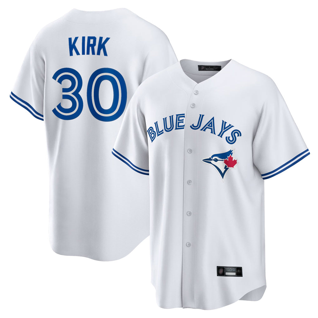 Elroe T.Blue Jays #30 Alejandro Kirk Player White Home Game Stitched Jerseys