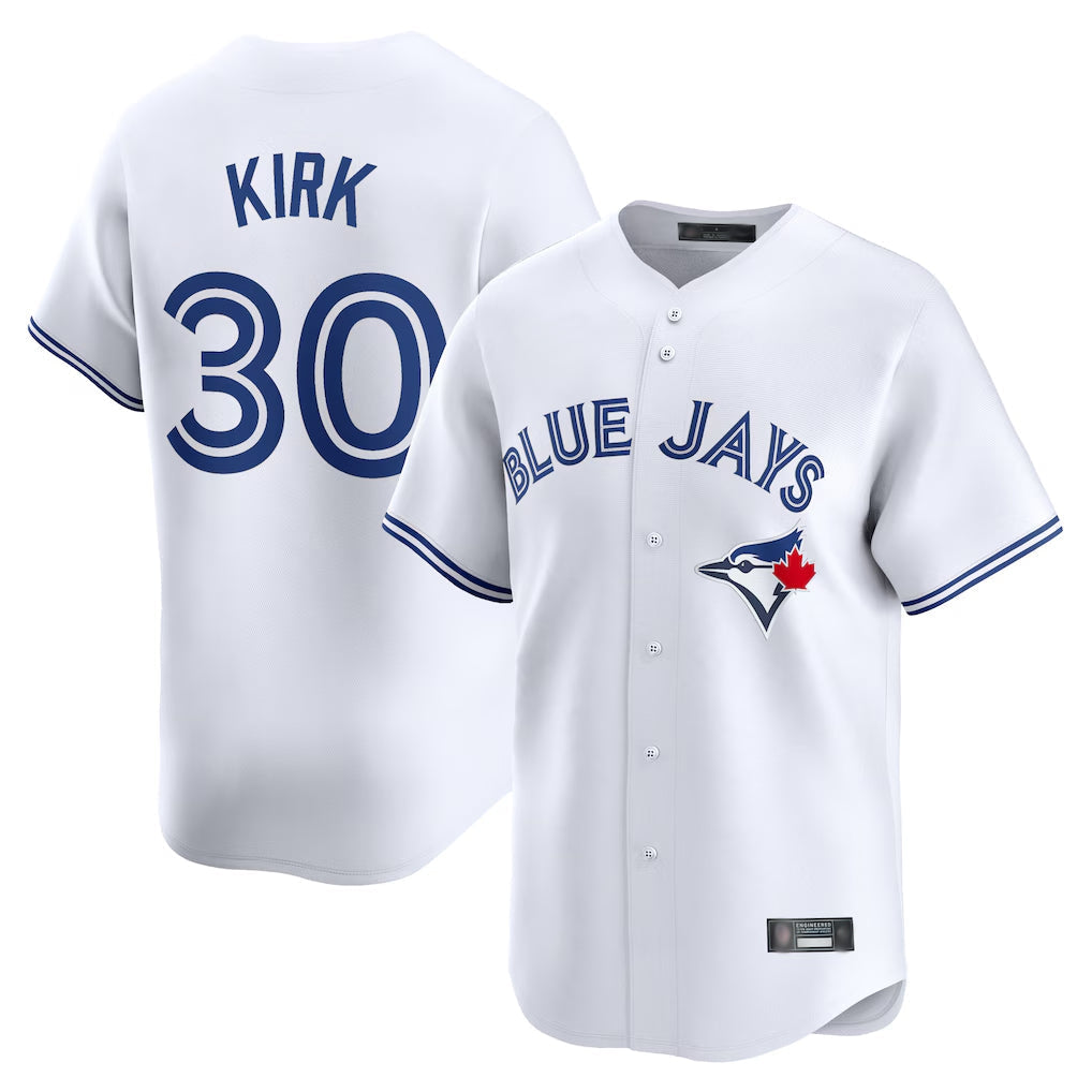 Elroe T.Blue Jays #30 Alejandro Kirk Player White Home Limited Stitched Jerseys