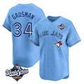 Elroe T.Blue Jays #34 Kevin Gausman Player Blue 2025 World Series Limited Stitched Jerseys