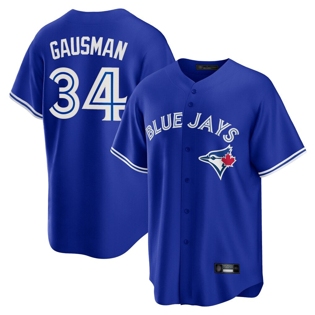 Elroe T.Blue Jays #34 Kevin Gausman Player Royal Alternate Replica Player Stitched Jerseys