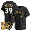 Elroe T.Blue Jays #39 Trey Yesavage Player Black 50 Seasons Patch Vapor Premier Limited All Stitched Jerseys