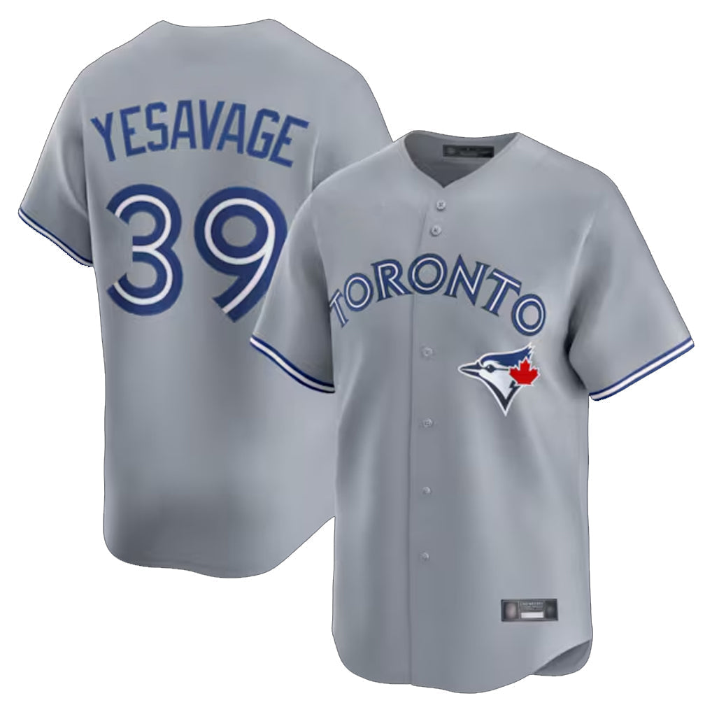Elroe T.Blue Jays #39 Trey Yesavage Player Gray Home Limited Stitched Jerseys