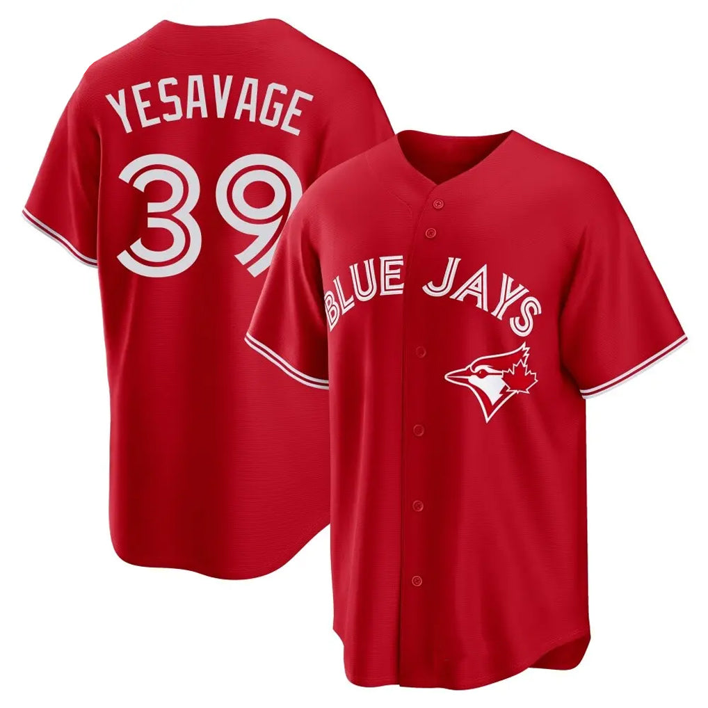 Elroe T.Blue Jays #39 Trey Yesavage Player Red Home Game Stitched Jerseys