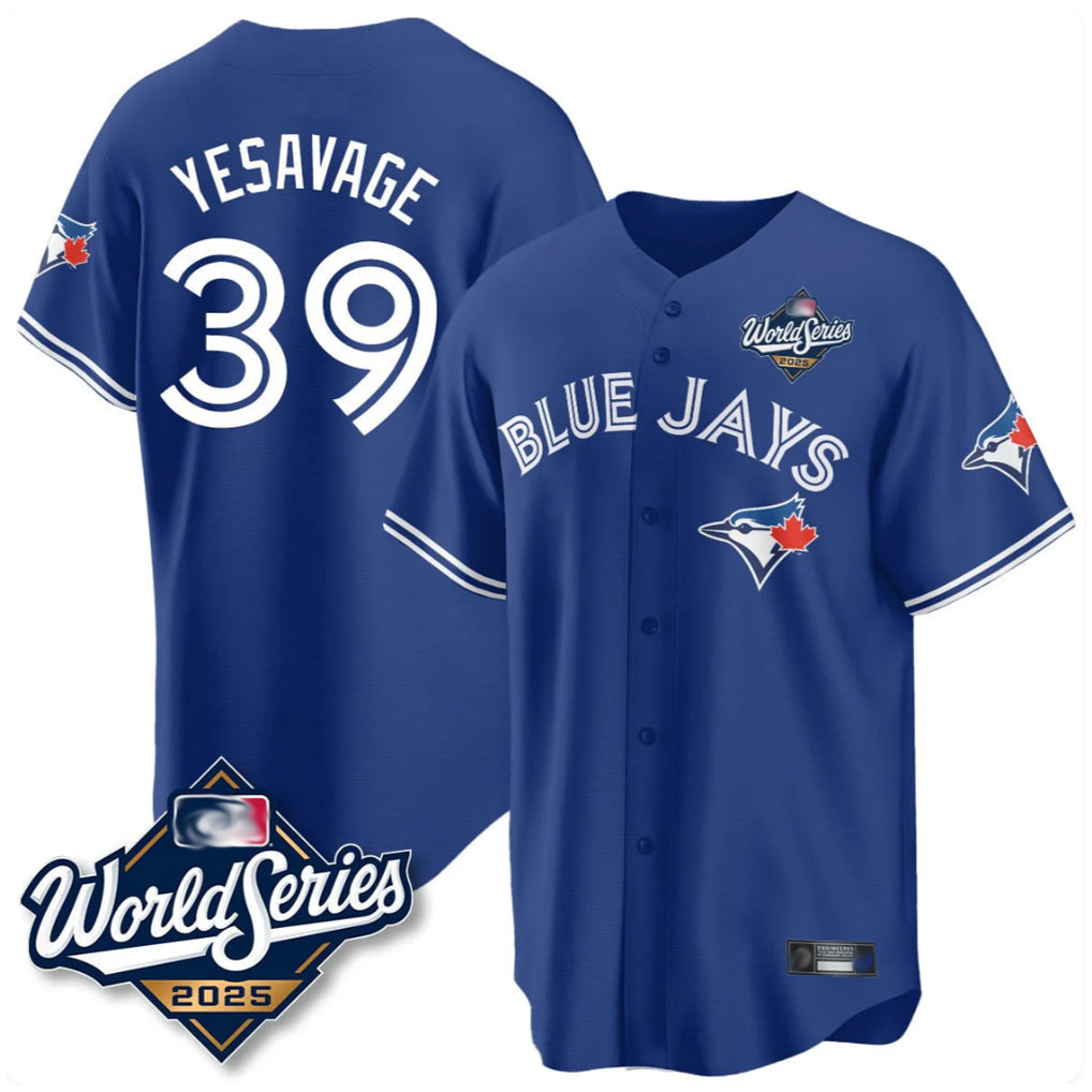 Elroe T.Blue Jays #39 Trey Yesavage Player Royal 2025 World Series Limited All Stitched Jerseys