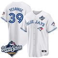 Elroe T.Blue Jays #39 Trey Yesavage Player White 2025 World Series Game All Stitched Jerseys