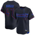 Elroe T.Blue Jays #47 Addison Barger Player Black&Blue City Connect Limited Stitched Jerseys