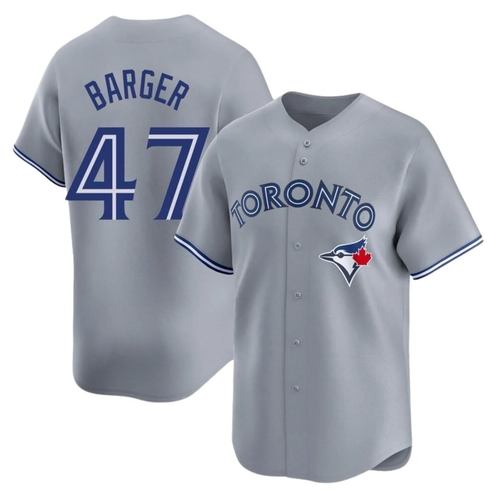 Elroe T.Blue Jays #47 Addison Barger Player Gray Replica Stitched Jerseys