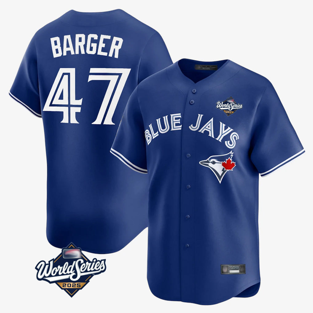 Elroe T.Blue Jays #47 Addison Barger Player Navy 2025 World Series Limited Stitched Jerseys