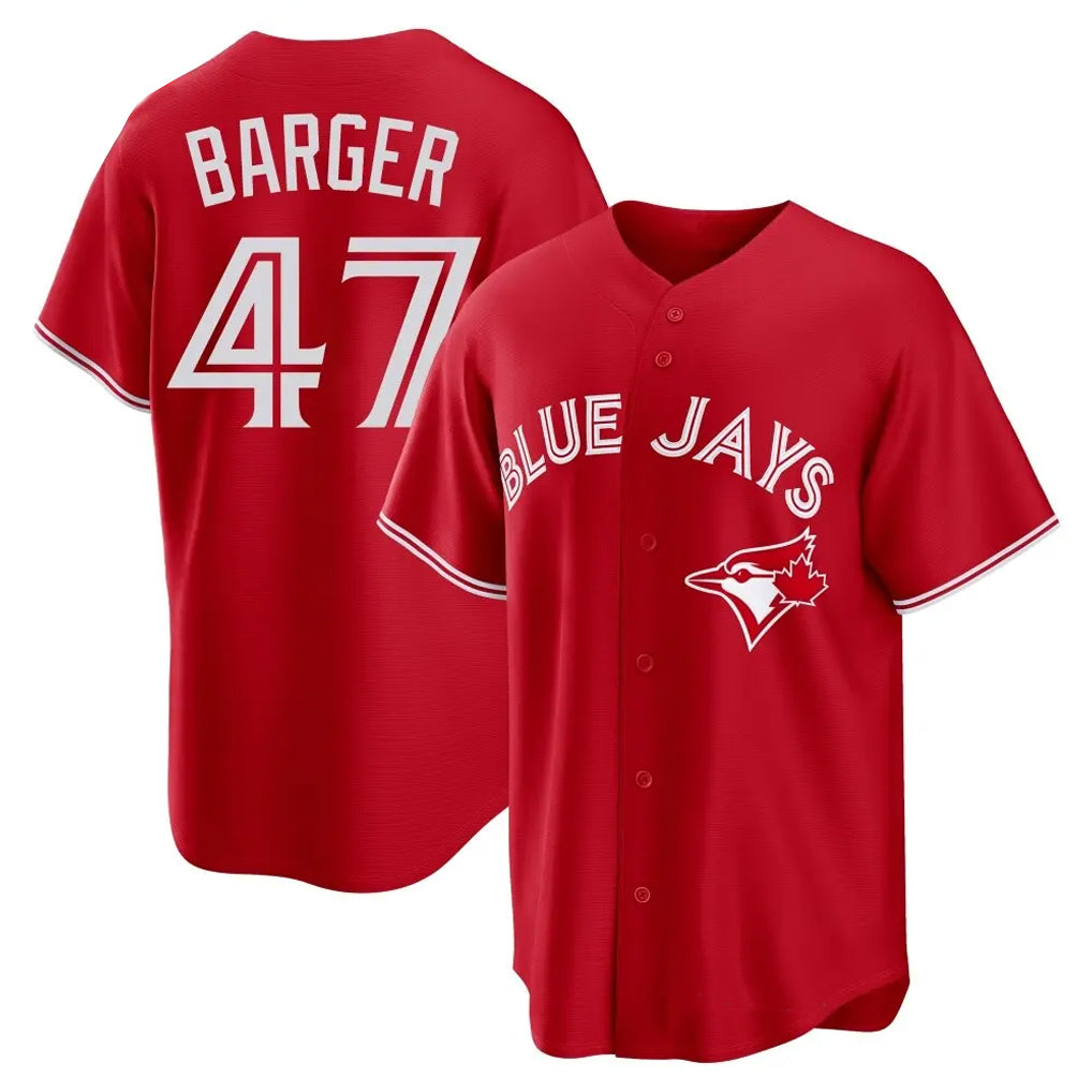 Elroe T.Blue Jays #47 Addison Barger Player Red Home Limited Game Stitched Jerseys