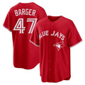 Elroe T.Blue Jays #47 Addison Barger Player Red Home Limited Game Stitched Jerseys