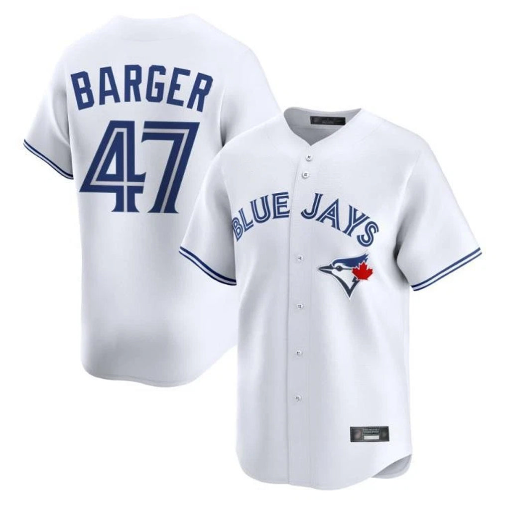 Elroe T.Blue Jays #47 Addison Barger Player White Home Limited Stitched Jerseys