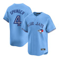 Elroe T.Blue Jays #4 George Springer Player Blue Home Game Stitched Jerseys
