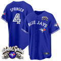 Elroe T.Blue Jays #4 George Springer Player Royal 2025 American League All Stitched Jersey