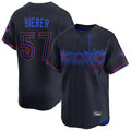 Elroe T.Blue Jays #57 Shane Bieber Player Black City Connect Limited Home Stitched Jerseys