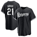 Elroe T.Rangers #21 Jake Burger Player Black Home Limited Stitched Jerseys