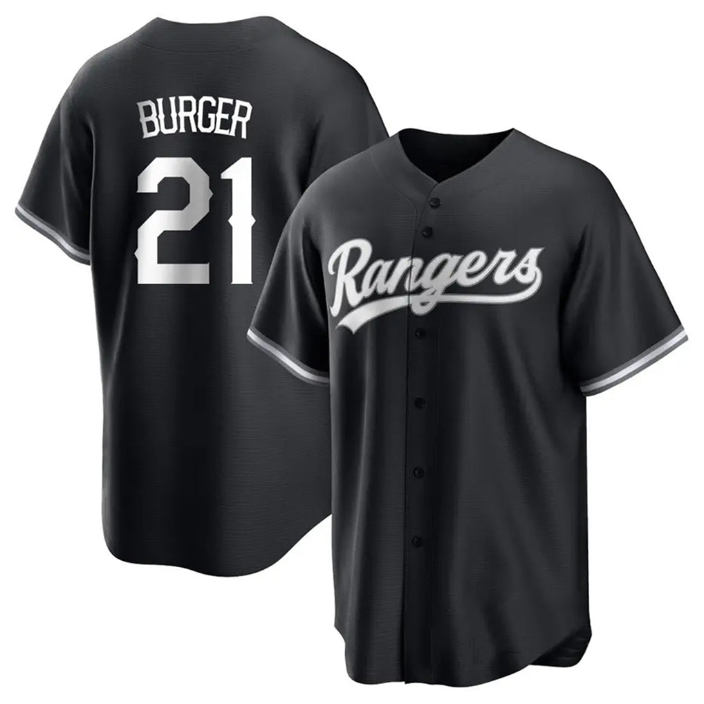 Elroe T.Rangers #21 Jake Burger Player Black Home Limited Stitched Jerseys