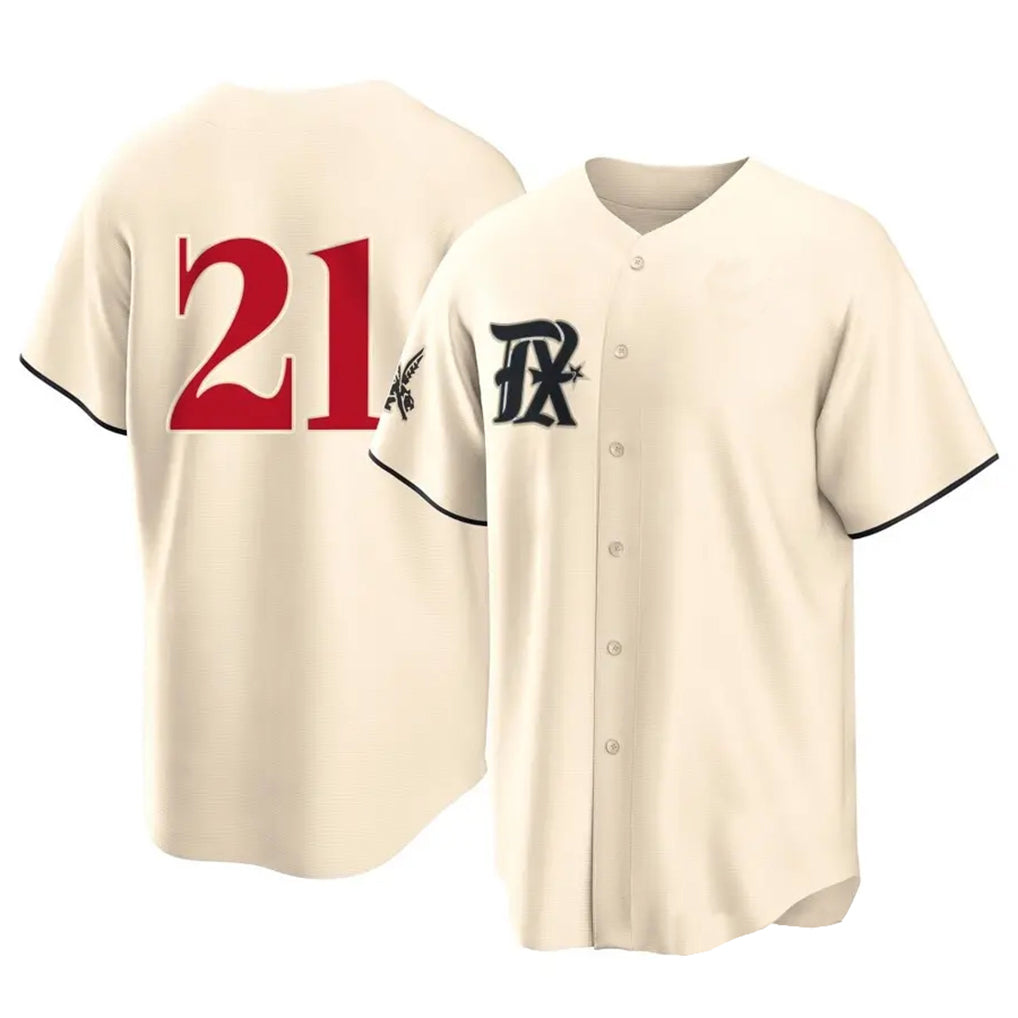 Elroe T.Rangers #21 Jake Burger Player Cream City Connect Limited Stitched Jerseys