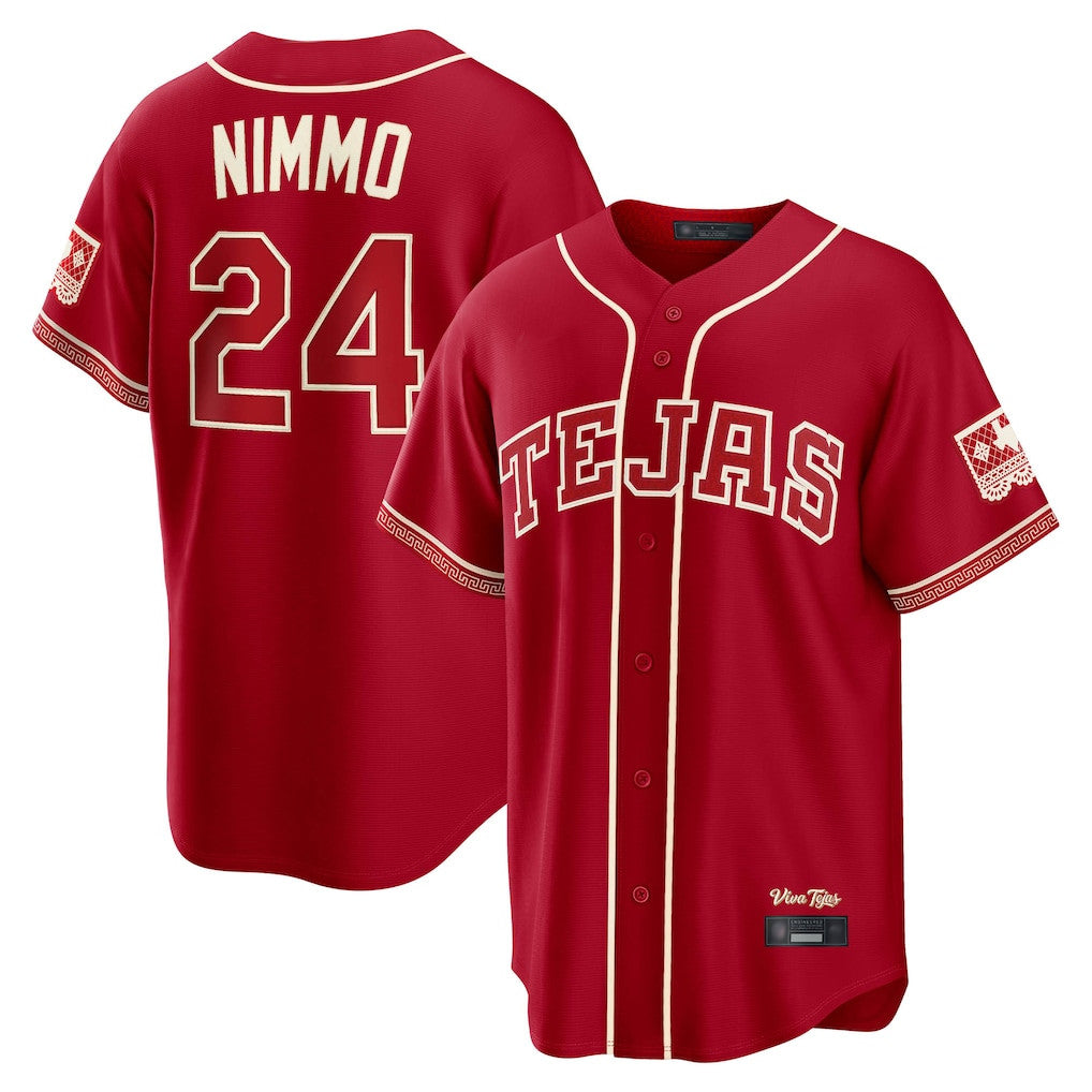 Elroe T.Rangers #24 Brandon Nimmo Player Red 2026 City Connect Stitched Jerseys
