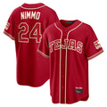 Elroe T.Rangers #24 Brandon Nimmo Player Red 2026 City Connect Stitched Jerseys