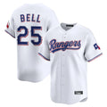 Elroe T.Rangers #25 Buddy Bell Player White Home Limited Stitched Jerseys