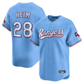Elroe T.Rangers #28 Jonah Heim Player Light Blue Home Limited Stitched Jerseys