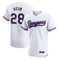 Elroe T.Rangers #28 Jonah Heim Player White Gold Collection Limited Elite Stitched Jerseys