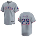 Elroe T.Rangers #29 Adrian Beltre Player Gray Home Limited Stitched Jerseys