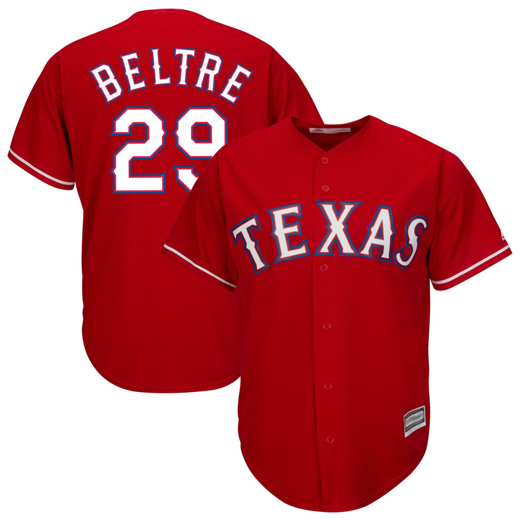 Elroe T.Rangers #29 Adrian Beltre Player Red Majestic Alternate Cool Stitched Jerseys