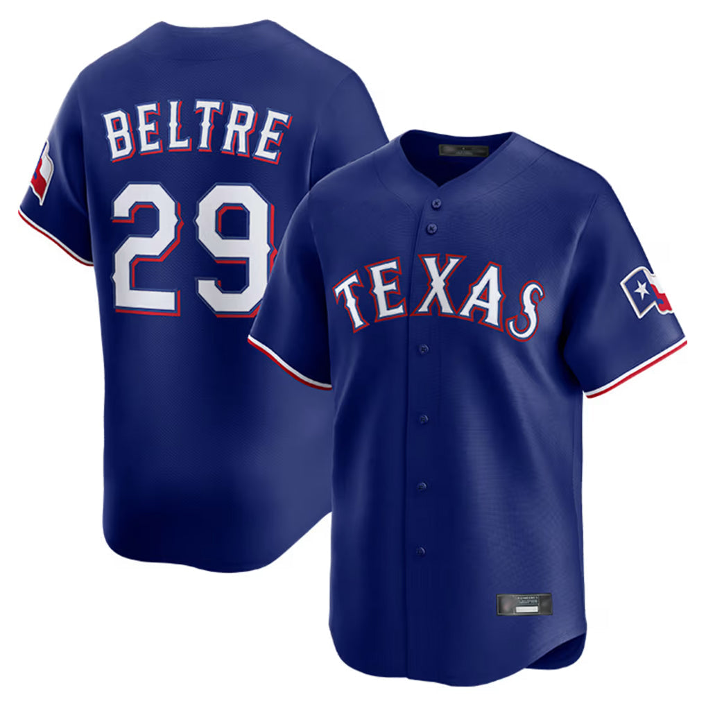 Elroe T.Rangers #29 Adrian Beltre Player Royal Home Limited Stitched Jerseys