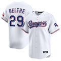 Elroe T.Rangers #29 Adrian Beltre Player White Home Limited Stitched Jerseys