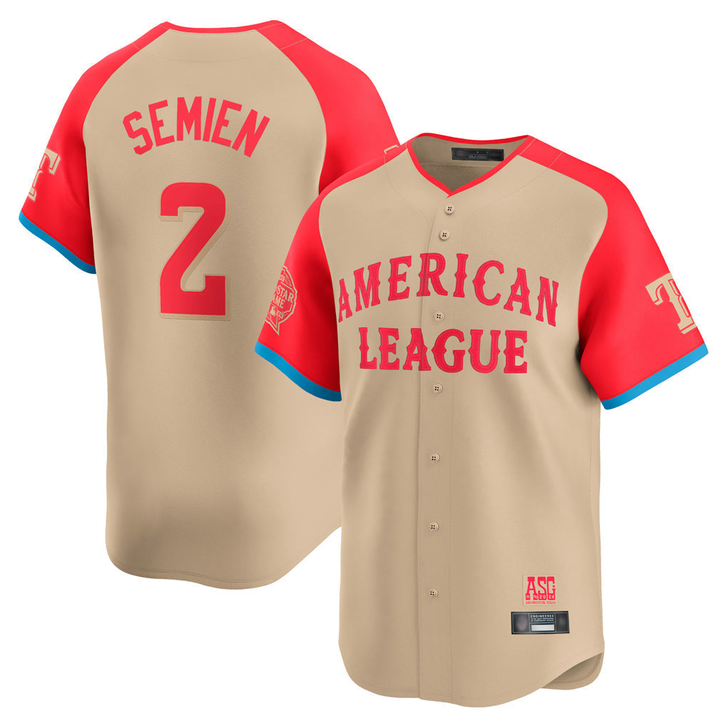 Elroe T.Rangers #2 Marcus Semien Player Cream American League All-Star Game Limited Stitched Jerseys
