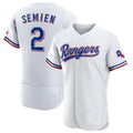 Elroe T.Rangers #2 Marcus Semien Player Gold Collection Limited White Elite Stitched Jerseys