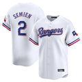 Elroe T.Rangers #2 Marcus Semien Player White Home Limited Stitched Jerseys