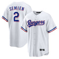 Elroe T.Rangers #2 Marcus Semien Player White Replica Game Stitched Jerseys