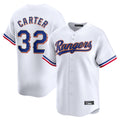 Elroe T.Rangers #32 Evan Carter Player Gold Collection Limited Edition White Stitched Jerseys