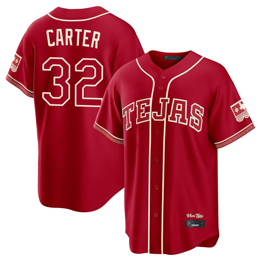 Elroe T.Rangers #32 Evan Carter Player Red 2026 City Connect Stitched Jerseys
