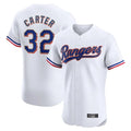 Elroe T.Rangers #32 Evan Carter Player White Home Limited Elite Stitched Jerseys